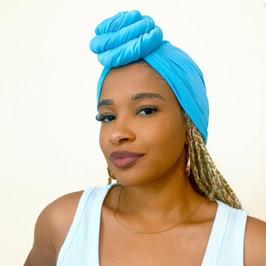 Azure Dream: Pre-tied Headwrap