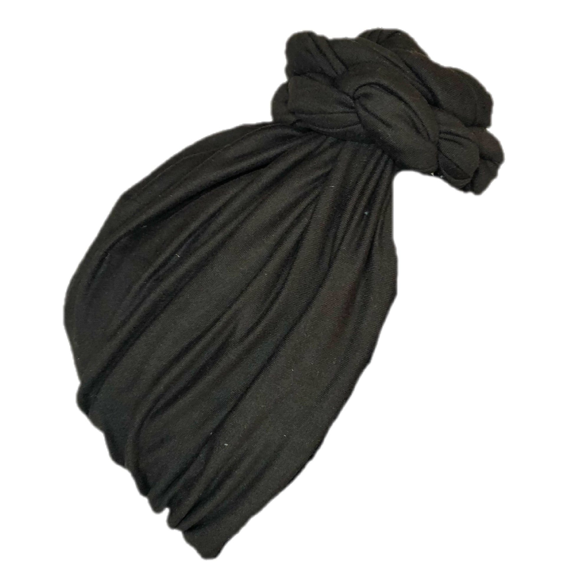 Pre-tied Headwrap Turban: Black - Shop Sweet EMbraCe